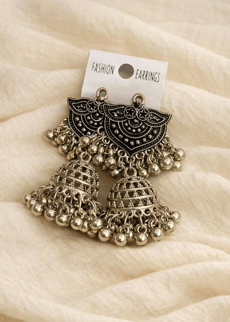 Rajwadi Rhythm – Oxidized Heavy Jhumka