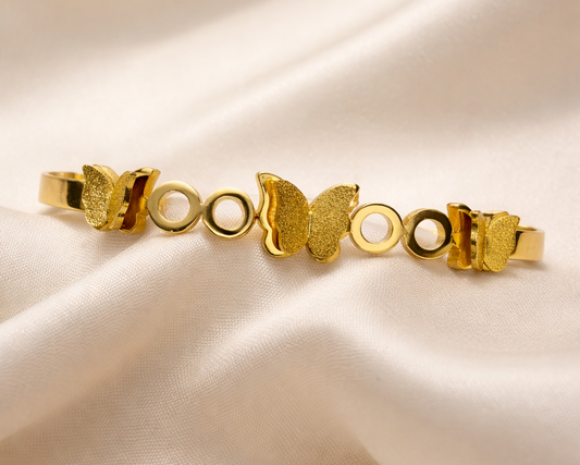 Butterfly Garden Bangle(Anti-tarnish)-Elegant & Timeless