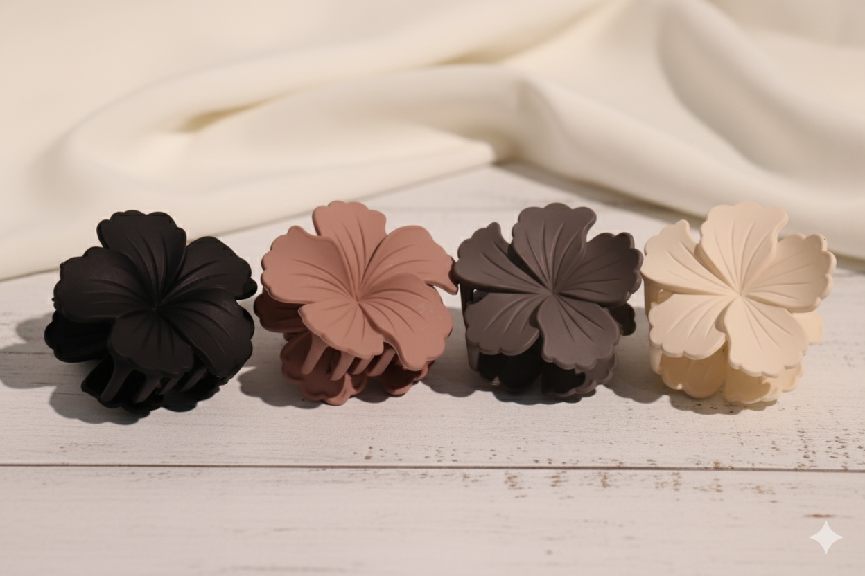flower shaped claw clips