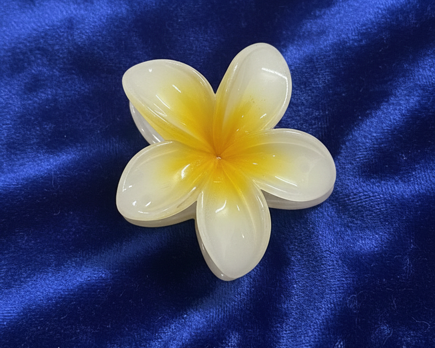 flower clawclip- yellow(medium)