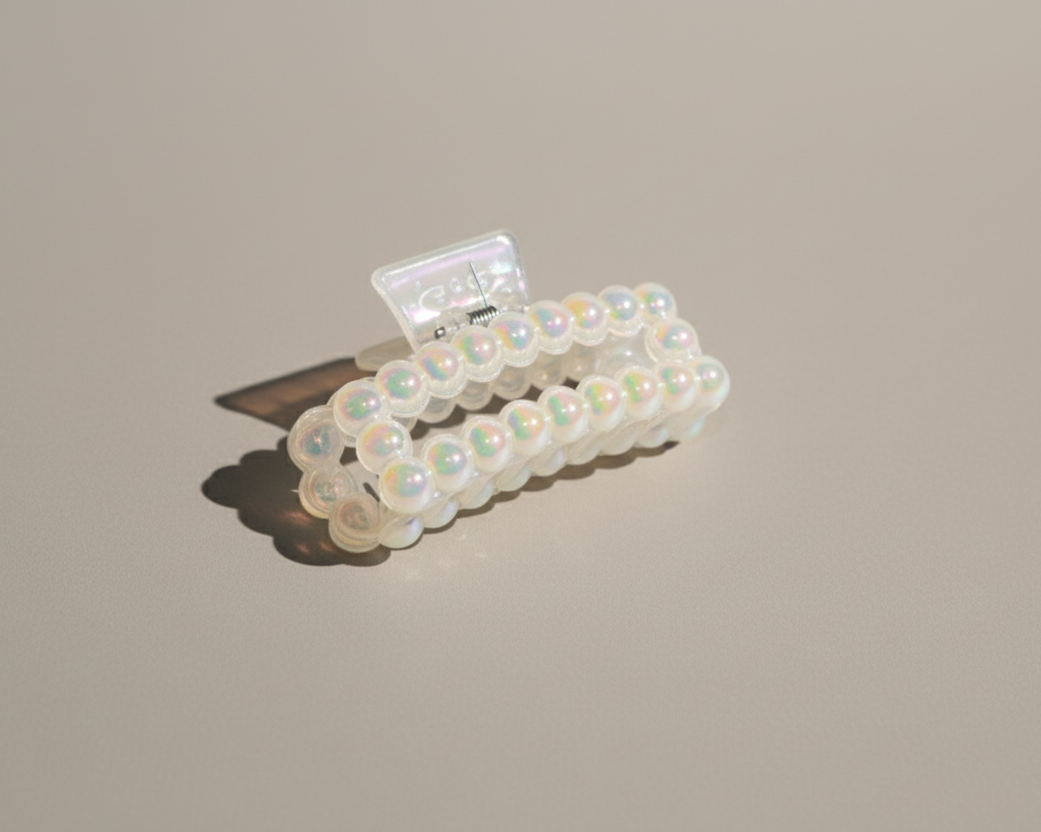 pearl finish claw clip