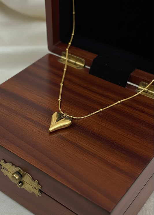 Golden Heart Anti-tarnish Necklace