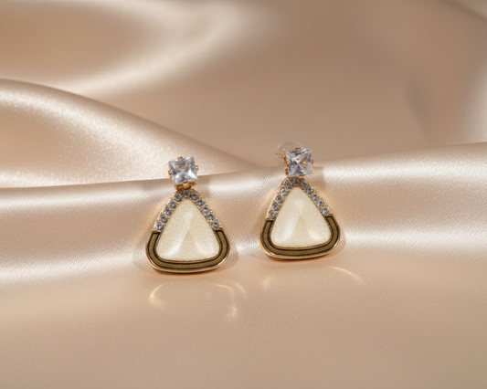 Gold Triangle Earrings