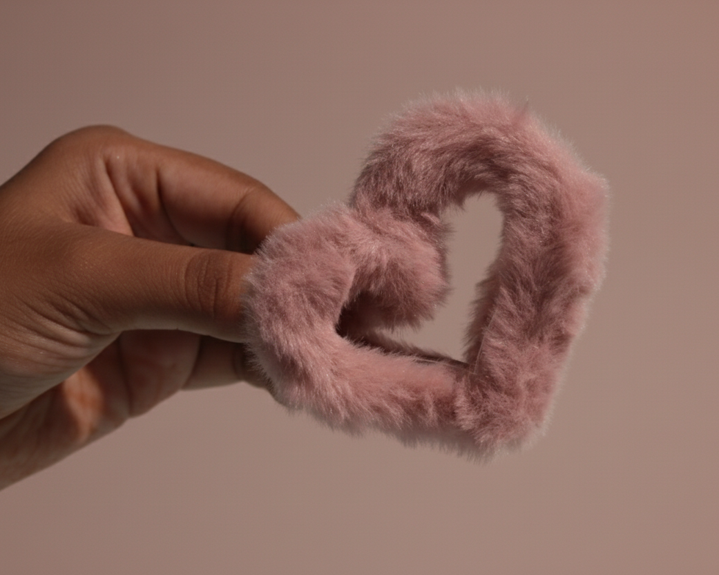 Heart shaped fur claw clips