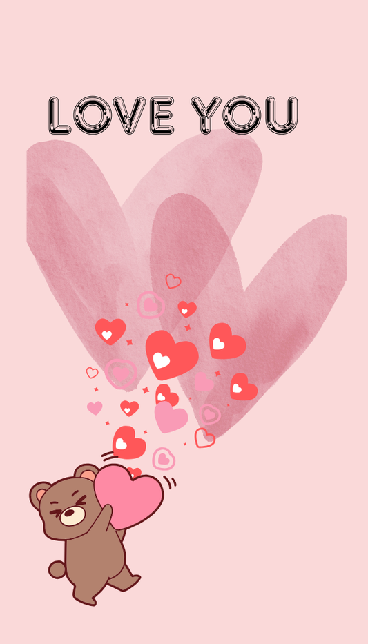 Love You card (teddy)